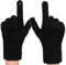 QICEDER Winterhandschuhe Touchscreen Handschuhe Strick Fingerhandschuhe Sport Warm und Winddicht Winterhandschuhe für Skifahren Radfahren Geeinget für Damen und Herren (Schwarz)