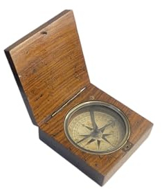 Lewis and Clark Expedition Nautischer Kompass – handgefertigter Kompass aus Holz und Messing – Geschenk der USA Geschichte – nautisches Dekor für Männer & Frauen, Jubiläum & Firmengeschenk