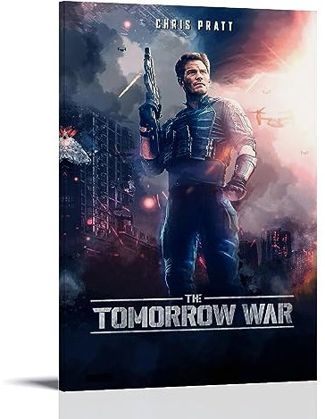 ENILSA Filmposter The Tomorrow War Poster, Leinwand-Poster, dekoratives Gemälde, Leinwand-Wandposter und Kunstdruck, modernes Familienschlafzimmer-Dekor-Poster, 60 x 90 cm
