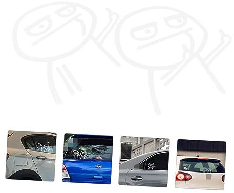 Supvox 2st Vertikaler Mittelfinger-autoaufkleber Abziehbilder Autotür Aufkleber Auto Aufkleber Autodekoration Auto-dekor Weiß Kostenloser Aufkleber Das Haustier Reflektierend