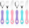 Lehoo Castle Couverts Enfant INOX 6 PCS, Ensemble de Couverts pour Bebe 2 x Fourchettes, 2 x Cuillères, 2 x Couteaux, Set Couvert Bebe pour Garçons Filles (Licornes)
