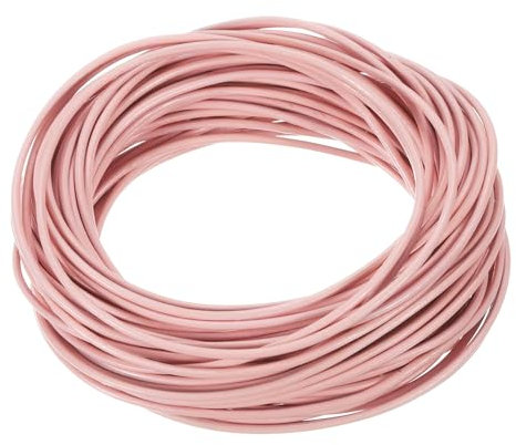 QUARKZMAN 11 Yards 1.5mm Cordon en Cuir Rond pour Artisanat DIY Rose