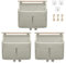 3 Stück Hängeorganizer Hängetasche, Aufbewahrungstasche Hängend, Wand Hängeaufbewahrung, Leinen Stoff Organizer Hängend, Wandorganizer mit Haken für Home, Office, Bad, Kinderzimmer (Grau)