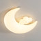 Jadssox LED-Mond-Kronleuchter, Deckenleuchte, Kinderzimmer, Unterputz-Deckenleuchte, weiße, deckennahe Lichter, Cartoon-Kronleuchter für Kinderzimmer, Mädchen- und Jungenzimmer