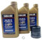 Yamaha Kit cambio filtro olio R6 (2001-2020) tutti i modelli Yamaha Part # 5GH-13440-80-00 e 3 quarti LUB-10W40-FS-12 ad alte prestazioni