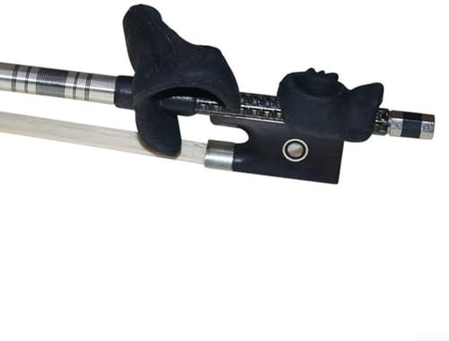 Bogengriff-Korrekturgerät, Violinen-Viola-Bogen-Griff-Korrektor, Violinen-Bogen-Griff-Silikon für Korrekturgerät Anfänger Haltungsgriff (schwarz)