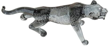 DECHOUS Kristallfigur Leopard als Schreibtischdeko für Balkon und Garten