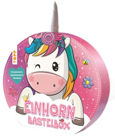 TOPP Einhorn-Bastelbox. Mit Anleitungen, Bastelmaterial und Mitmachbuch: 8 Anleitungen, buntes Bastelmaterial, Mitmachbuch (16 Seiten, A5, Softcover)