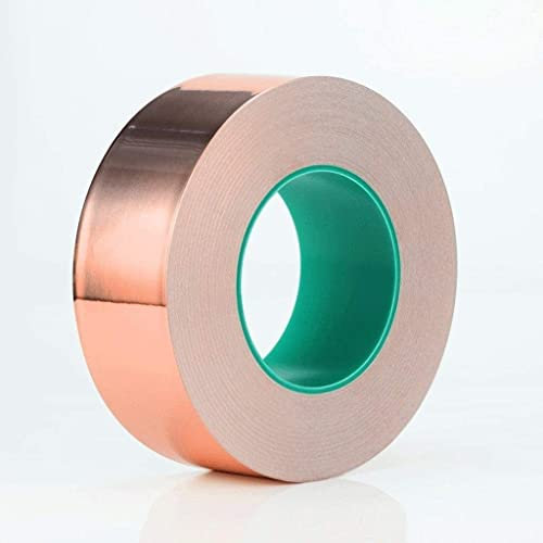 UNbit Weather Stripping Foam Tape,Copper Foil Tape Double Conductive Tape Sticker Antenna Signal Strengthening Electromagnetic Shielding Tape High Temperature Conductive Tape 0.06mm Thickening (SI