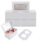 VIDETOL 100 Pack 2 Hole Cupcake Boxes, 6 Inch Cupcake Carrier With Transparent Window and Adjustable Inserts, Kraft Paper Small Cake Box for Cupcakes, Cookies, Muffins, Pastries and Donuts