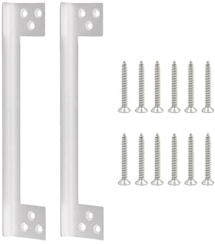 Door Latch Guard Plate, Door Security Protector Door Latch Shield, Stainless Steel Security Door Lock, Cover to Block Access to The Door Lock/Deadbolt Latch for Bathroom Doors (11''- 2Pack, Sliver)