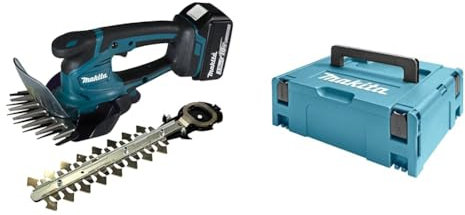 Makita DUM604RFX Cisaille à Gazon à Batterie 18 V & Coffret MAKITA DE Transport MAKPAC2 395x295x157 MM (Coffret Nu) - 821550-0