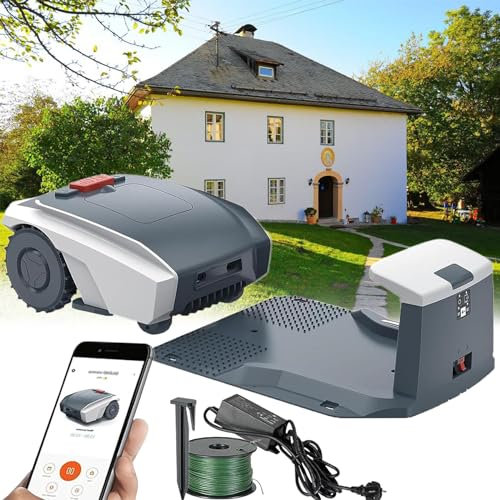 Fablestoryem 18-RM Robotic Lawnmower for Medium and Large Gardens up to 1500m2 - Automatic Robot Lawn Mower with App Control, GPS Assisted Navigation and Boundary Wire Adjustable Cutting Heights