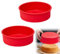 CarPlusStudio Silicone Cake Tins - 2 Pcs 8 Inch Non-Stick Round Molds for Baking Mousse, Muffin, Pudding, Cupcake, Bread - Professional Set