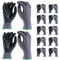 Louis Donné Touchscreen Handschuhe Arbeitshandschuhe Gartenhandschuhe- Mechaniker Handschuhe Herren mit Nitrilbeschichtung (Größe 9) 6-paariger Satz