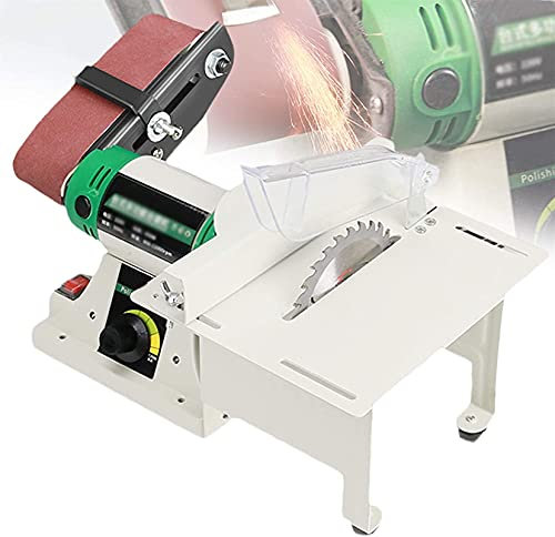 PASPRT DIY Belt Grinder,Table Saw, Multifunctional Cutter Edges Sharpener 950W,800-10000 Speed Adjustment, Can Cut, Carved (Jade kit)