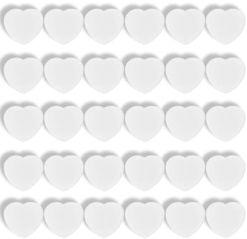 DUJEQM Magnete für Magnettafel Kühlschrankmagnete, 30 Stück Magnet Magnete Stark Magnete Kühlschrank Mini Magnete Klein Whiteboard Magnete Herz Magneten für Tafel Schule Magnetwand Pinnwand Büro, Weiß