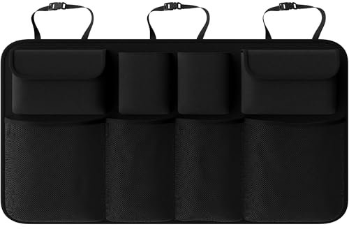 GLYGLY Auto Kofferraum Organizer für Peugeot 106 205 206 206 S 206 Sw 206 SW 206Cc 207 207Cc 207 SW 208, Faltbarer Organizer Auto mit 3 Verstellgurten Wasserdicht Aufbewahrung Autotasche