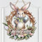 Ostern Holz Türschild, Osterhasen-Holz Deko Schild Haustür, Osterhasen Ostereier Türschild Willkommen Anhänger Mit Aufhängeschnur, Hase Frühlings Dekoration (#05)