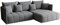 KP-Meble - Ecksofa mit Schlaffunktion - Gona - Schlafsofa 245 x 180 cm - Elegant, langlebig, freistehend - Automatisch für einfaches Ausklappen - 246x188x93cm - Monolith 84 (Grau)