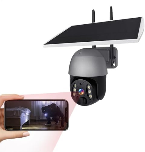 Lunaobrik Telecamera Wifi Outdoor Wireless - Sensore 1080P HD Vista Notturna In Telecamera A Colori | Allarme PIR 3 Milioni Monitor Audio 2 Vie Per Garage