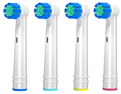 REDTRON Brossette Compatible avec Oral b Brosse à Dents Électriques, Sensitive Clean Têtes de Brosse à Dents de Rechange Fit Professional Care Vitality Pro Smart Genius Series, 4 pièces
