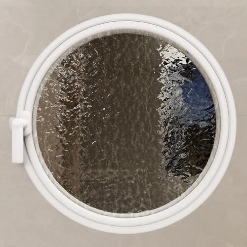 Rundes Fenster Gartenhaus aus Aluminiumlegierung Rund Fenster Zur Belüftung mit Zubehör für Badezimmer, Wohnzimmer, Schlafzimmer, Dachboden, Gartengestaltung(80cm/31.5in)