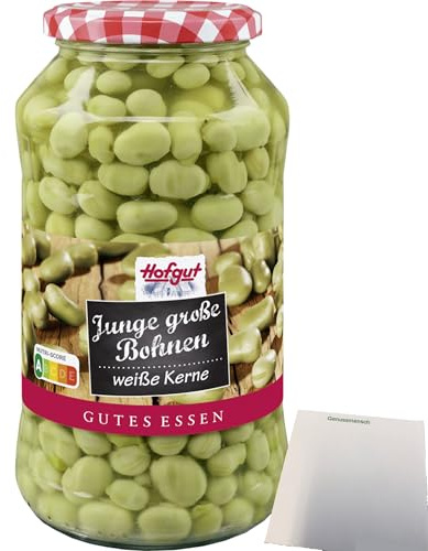 usy Bundle für Hofgut Große Bohnen weiße Kerne (720ml Glas) + usy Block