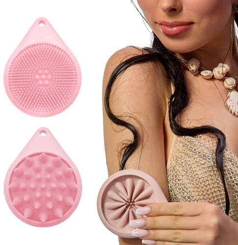Glov Duschpad Silikon 3-in-1 für Körperpflege Massage und Kopfhautreinigung Multifunktional Kompakt Pink Ideal für Tägliche Routine und Wellness Im Badezimmer