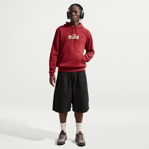 NIKE Sportswear Club Fleece-Hoodie Für Herren, Team Crimson/Team Crimson/Lt Khaki, IF0685-613, S