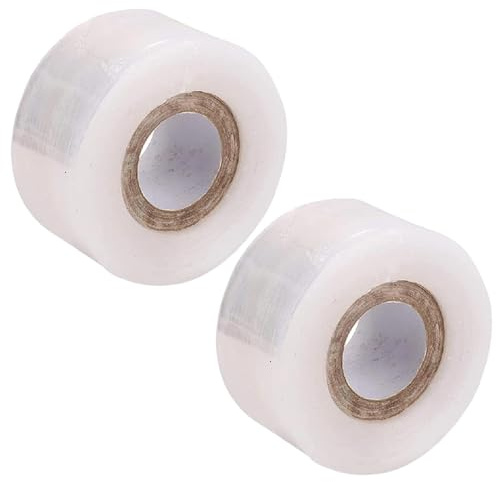 Grafting Tape - 2 Rolls Waterproof Stretchable Clear Film for Plant Repair | Flexible Budding Tape Supporting Nursery Garden Yard Farm Lawn Vegetation Propagation and Tree Trunk Protection During Grow