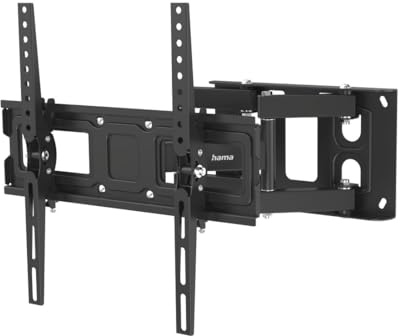 Hama TV Wandhalterung Schwenkbar & Neigbar 32–75 Zoll (81–191 cm) – Vollbeweglich, Ausziehbar, VESA 400x400 – Fernseher Wandhalterung mit Montagezubehör, Wasserwaage & Fischer Dübel