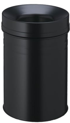 Durable Papierkorb Safe+ rund 15 Liter, schwarz, 332501