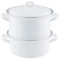 Riess, 0286-033, Kartoffelkocher mit Emaildeckel 18, CLASSIC- WEISS, Höhe 19 cm, Durchmesser 18 cm, Emaille, weiß, Induktion
