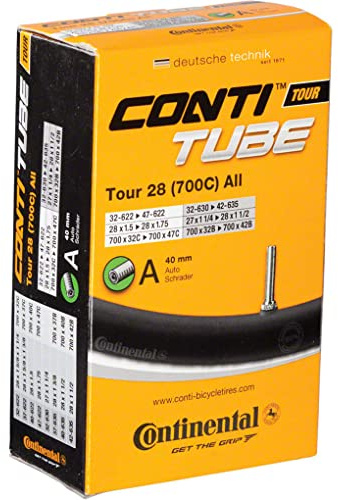 Continental Fahrrad Schlauch Tour 26 Wide // 26x1.75-2.50´´, Ausführung:AV 40 mm, schwarz
