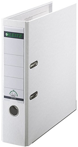 Esselte Leitz 10105001 Qualitäts-Ordner Plastik 180°, mit Schlitzen, A4, breit, weiss (20)