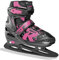 Roces Kinder Jokey Ice 2.0 Girl Verstellbarer Schlittschuh, Black-Fuchsia, 26-29