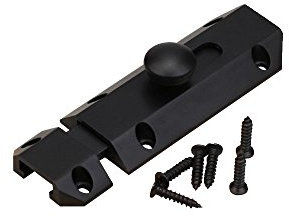 Zhi Jin 1Pc Thick Pure Brass Slide Barrel Door Bolt Heavy Duty Gate Security Lock Latch Black