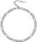 U7 Chaîne de Pied Acier Inoxydable Maille Figaro 3+1 5mm de Large Bracelet de Cheville Femme 25cm