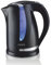 HAEGER BLACKNESS Elektrischer Wasserkocher, 1,7 Liter, 2.200 W, 360° drehbarer Basis, verdeckter Widerstand aus Edelstahl, Trockengehschutz, automatische Abschaltung