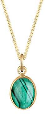 Elli Halskette Damen Edelstein Anhänger mit Malachit in 925 Sterling Silber