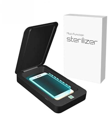 ILYWZY UV Smart Phone Sanitizer, stérilisateur UV Portable avec aromathérapie Fonction Multifonction Lampe ultraviolette Boîte Automatique Désinfection pour téléphone Bijoux Montre Pacifier,Noir