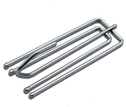 iPEAK Paquete de 40 ganchos de metal para cortina, plisados, ganchos de punta profunda resistentes (plateado)