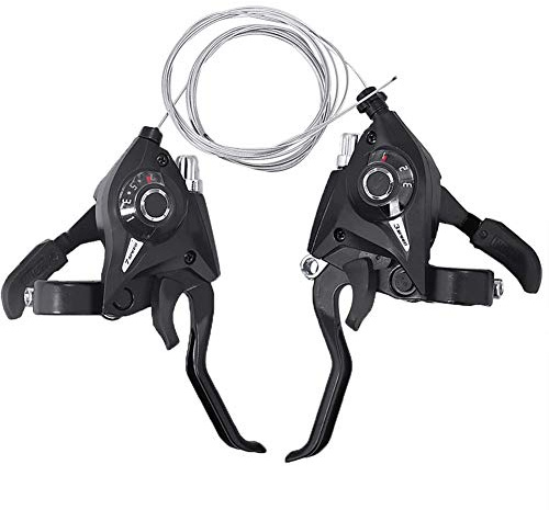 HXYIYG Schalthebel MTB Fahrrad Mountainbike 3x7 Geschwindigkeit Derailleurs Shifter Bremshebel Kompatible 21-23mm Mountainbikes Shifter Brems Fahrrad Schalthebel