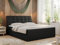 MKS MEBLE Boxspringbett 180x200 Schwarz Kunstleder, Bett mit Multipocket Matratze H3 und Topper, Polsterbett 180x200 mit Bettkasten und Kopfteil, DIEGOS Schwarz Kunstleder