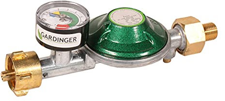 GARDINGER Druckregler 30 mbar integrierte Schlauchbruchsicherung mit Druckknopf