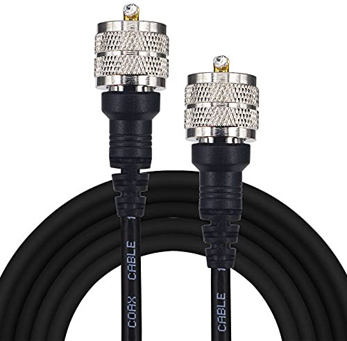 YILIANDUO CB Radio Extension Cable PL259 UHF Male to Male RG58 Coaxial Patch Lead for CB VHF UHF Ham Radio PMR Wireless LAN Devices SWR Meter Linear Amplifier Dummy Load (Molded Cable 10M)