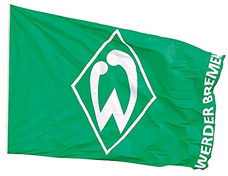 Sportverein Bremen SV Werder Bremen Hissfahne Logo XXL, Fahne 200 x 300 cm Flagge - Plus Lesezeichen I Love Bremen, grün, Einheitsgröße