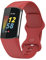 AWINNER Bracelet de rechange réglable en silicone pour montre de sport Fitbit Charge 5 (petit, rouge)