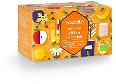 NEAVITA - Selezione All Day Selection 20 filtri in 5 varietà [Rooibos Arancia e Cannella, Mandarino e Zenzero, Dopo Pasto, Frutti di Bosco, Dolci Sogni]